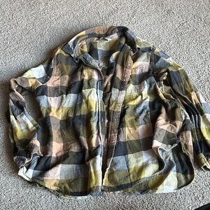 Sonoma Men's Casual Plaid Shirt - Green, Gray, Tan flannel